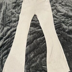 Beige Flared Bottoms